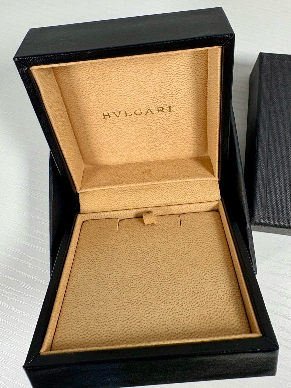Bvlgari Leather Necklace * Empty* Gift Case in Box 2 x 2 inches